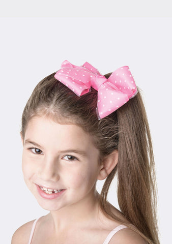 Spotty Bow Clip hair-accessories Studio 7 Dancewear Hot Pink 
