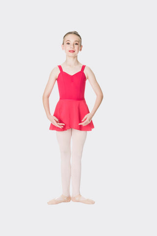 Ballet model wearing Studio 7 Wrap Skirt Red front view