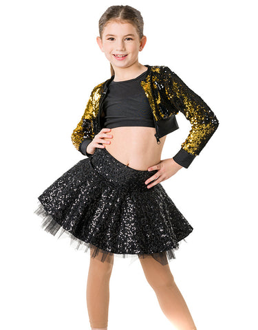 Stage Lights Cropped Jacket (Child) tops Studio 7 Dancewear Gold Small 