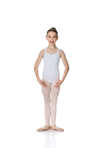 Wide Strap Leotard (Child) leotards Studio 7 Dancewear White X-Small 
