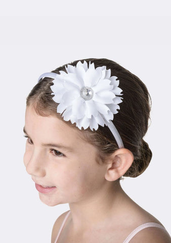 Flower Jewel Headband hair-accessories Studio 7 Dancewear White 