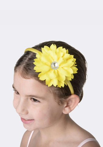 Flower Jewel Headband hair-accessories Studio 7 Dancewear Yellow 