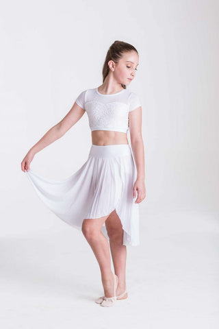 Inspire Mesh Skirt (Child) bottoms Studio 7 Dancewear White Medium 