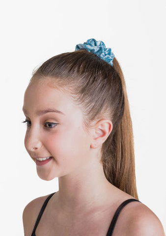 Metallic Scrunchie hair-accessories Studio 7 Dancewear Light Blue 