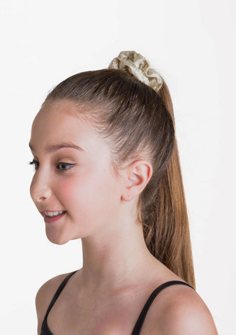 Metallic Scrunchie hair-accessories Studio 7 Dancewear Gold 