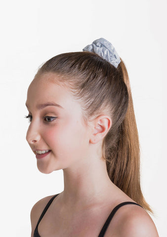 Metallic Scrunchie hair-accessories Studio 7 Dancewear Silver 