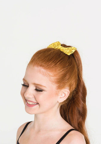 Sequin Hair Bow hair-accessories Studio 7 Dancewear Yellow Small 